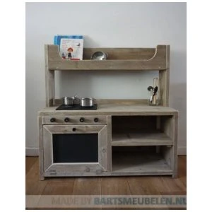 speelkeuken 17- kinderkeuken van old-look steigerhout
