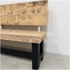 Eetkamerbank met rugleuning Sjors steigerhout
