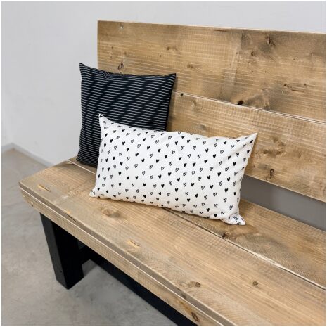 Eetkamerbank met rugleuning steigerhout Sjors