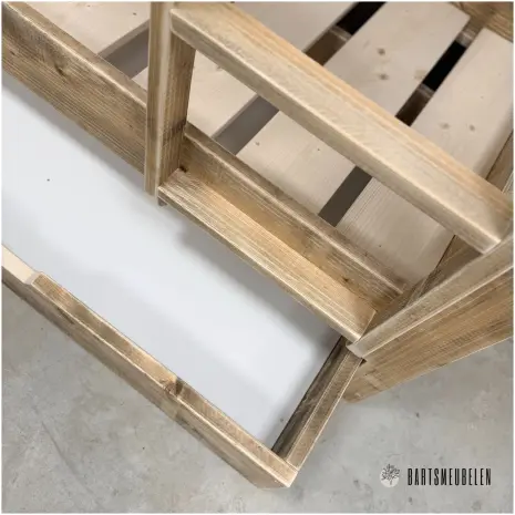 Stapelbed Lucas met lade van steigerhout