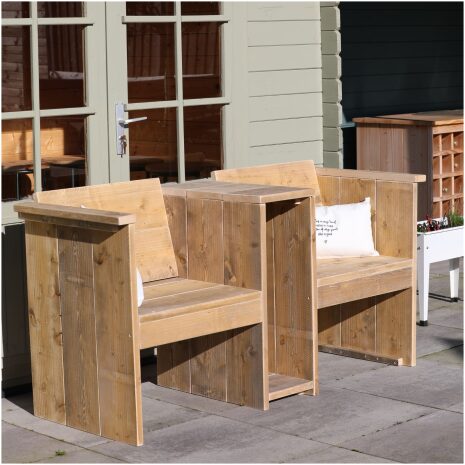 Tete a tete tuinbank steigerhout