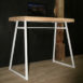 eiken bureau met stalen onderstel 1.2