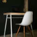 eiken bureau met stalen onderstel 1.3