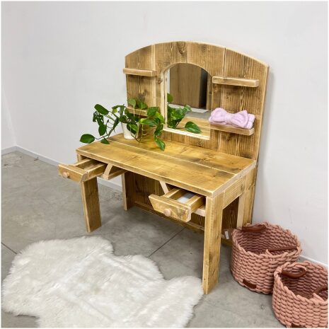 houten kaptafel peuter details