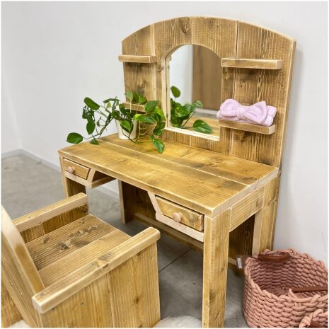 houten kaptafel peuter met laatjes