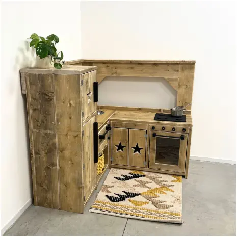 speelkeuken van hout hoekmodel 15