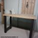 steigerhouten bartafel met stalen onderstel.10