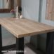 steigerhouten bartafel met stalen onderstel.15
