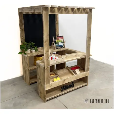 Grote kinderkraam van steigerhout XL