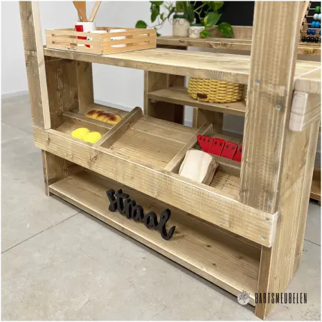 Ruime opbergruimte Kinderkraam XL steigerhout