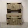 steigerhouten buffetkast 2.9 foto steigerhouten buffetkast vooraanzicht en zwarte details