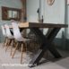 eettafel vintage eiken met v-groef zelf samen te stellen 2