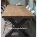 eettafel vintage eiken met v-groef zelf samen te stellen 6