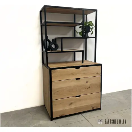 Kast eiken en staal claudia