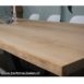 eiken boomblad tafel met V-poot 1.3
