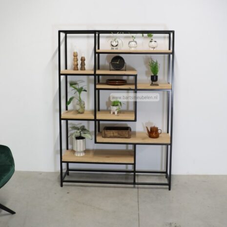 vakkenkast eikenhout en staal 6 - 140x210 (800*800) 1