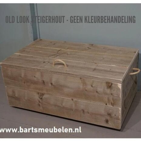 old look steigerhouten speelgoedkist
