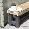 Tuinbankje Sjors zonder rugleuning details