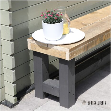 Tuinbankje Sjors zonder rugleuning details