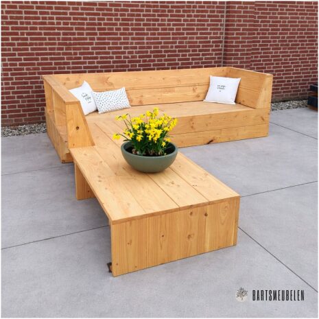 Douglas hoekbank tuin Koen