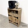 Steigerhouten koffiekast laag voor jouw coffee corner