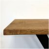 Boomstam haltafel massief eiken industrieel