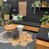 Eikenhouten loungebank sfeerfoto