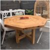 eikenhouten 8-hoek eettafel