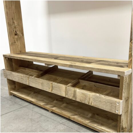 Steigerhouten kinderkraam met 3 vakken