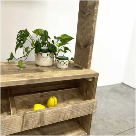 houten kinderkraam 3 met opbergvakken