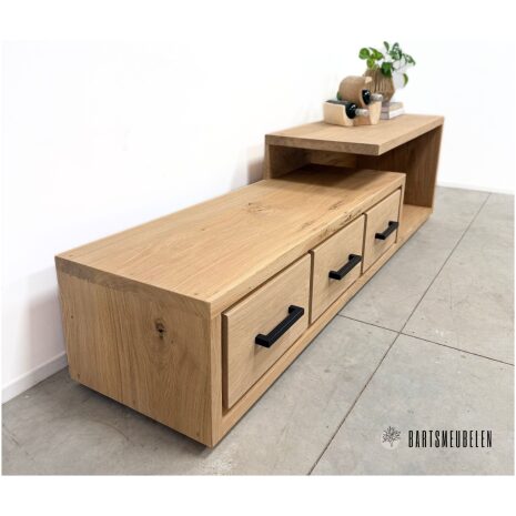 eikenhouten tv meubel met lade Ruby