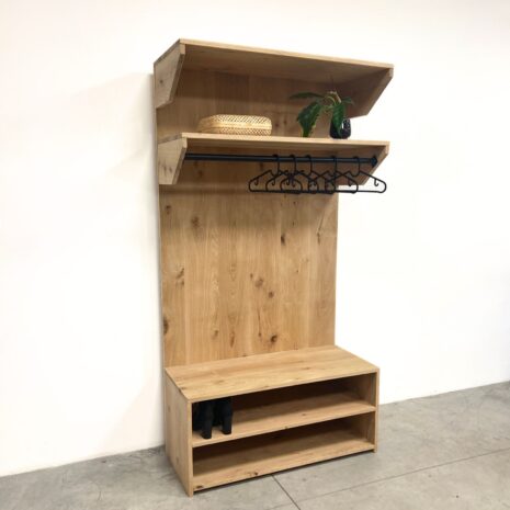 eiken houten halkast middelharnis