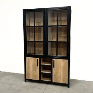 Vitrinekast industrieel Maya