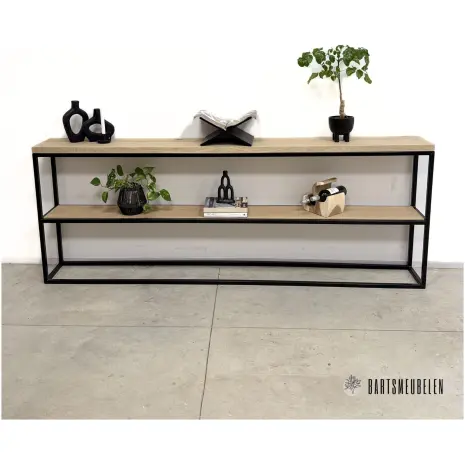eiken en staal sidetable Jort