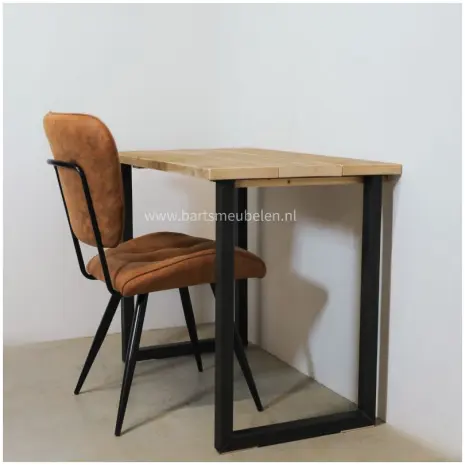 industrieel bureau dean met steigerhouten blad