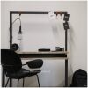 industrieel bureau lott - met stoer metalen frame en houten blad met opening
