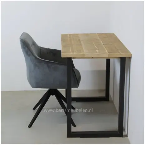 steigerhouten buerau dean industrieel met stalen fame