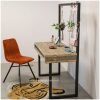 steigerhouten bureau lott - industrieel bureau met stalen frrame