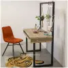 steigerhouten bureau lott - industrieel bureau met stalen frrame