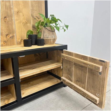 Tv kast staal en steigerhout industrieel Carl