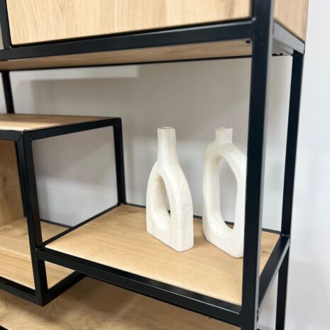 details vakken kast industrieel stalen frame