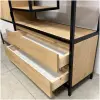 laden van vakken kast eiken stalen frame