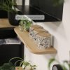 foto zwevende wandplank met ronde kanten 25mm dik