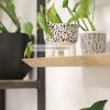 detail zwevende wandplank verjongd 25mm dik