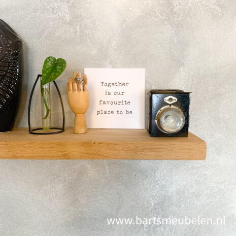 foto wandplank zwevend eiken