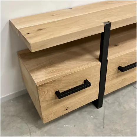 Tv meubel Wout eiken hout details