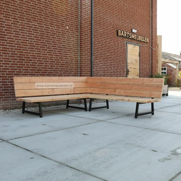 loungeset hoekbank douglas met stalen frame