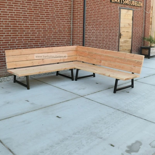 hoekbank douglas met stalen frame