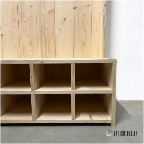 Garderobekast steigerhout met veel opbergruimte Neeltje