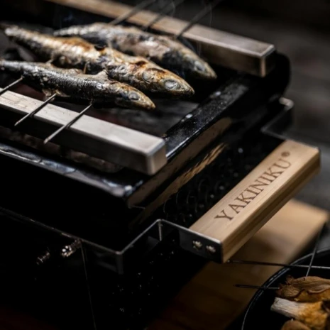 Rechthoekige shichirin yakitori bars Yakiniku detail